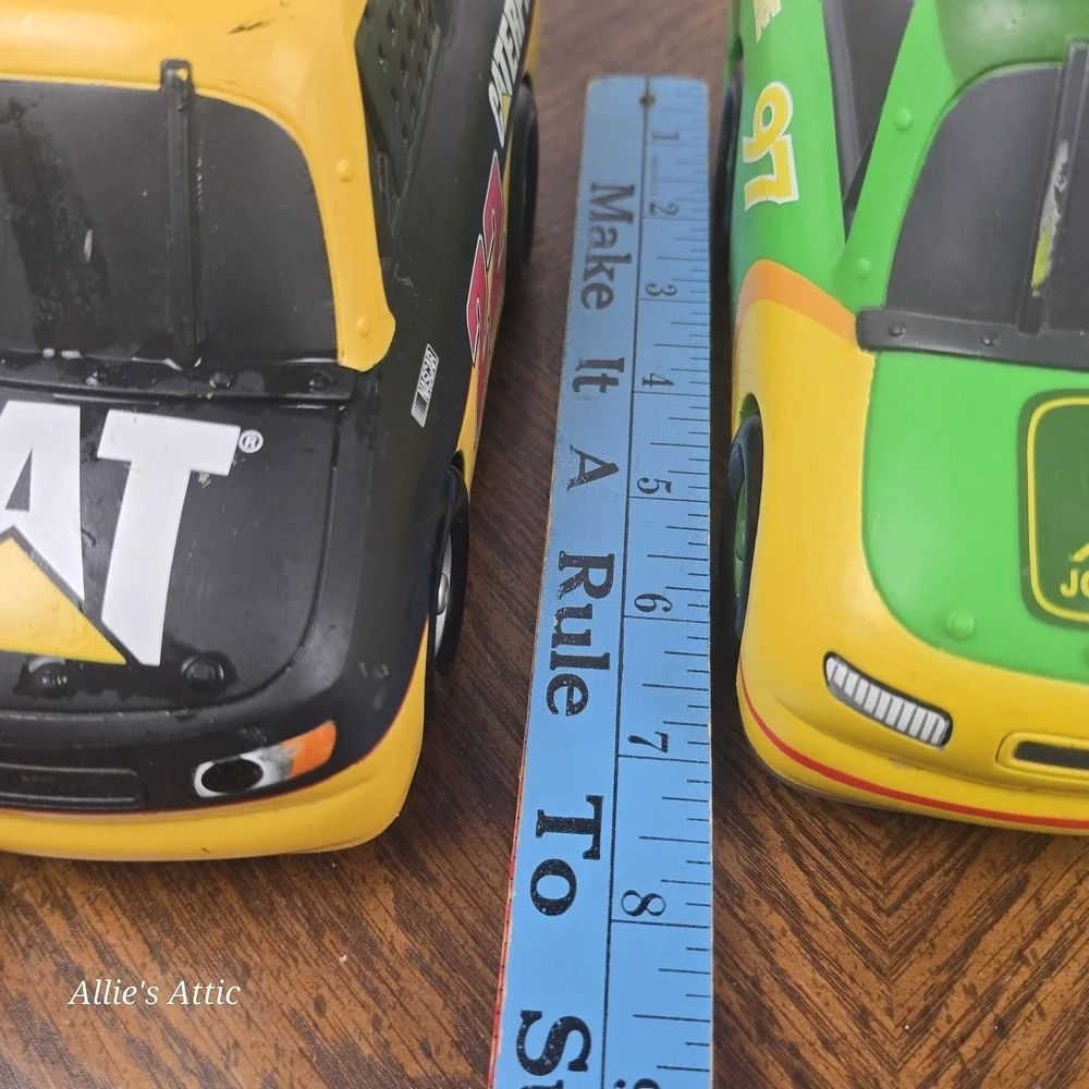1998 Little Racers Push & Go Button Toy Racecars Baby Toddler John Deer NASCAR